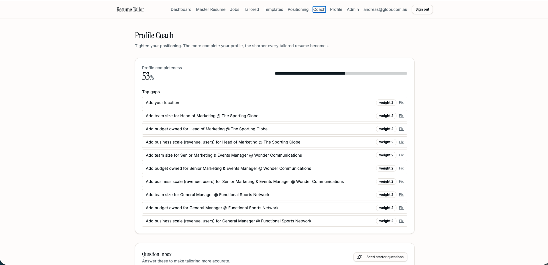 Resume Tailor — screenshot 5